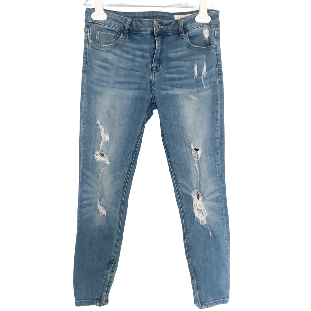 Pistola Medium Wash Distressed Ankle Zip Women’s Jeans - Size 27